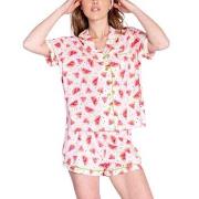 PJ Salvage Pyjamas Playful Prints Rosa Mönstrad X-Small Dam