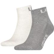 Levis Strumpor 2P Sport Logo Mid Cut Sock Vit/Grå Strl 43/46