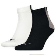 Puma Strumpor 2P Men Logo Block Quarter Socks Svart/Vit Strl 43/46 Her...