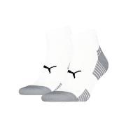 Puma Strumpor 2P Sport Cushioned Quarter Socks Vit Strl 35/38