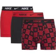 Nike Kalsonger 3P Everyday Cotton Stretch Trunks Röd/svart bomull Smal...