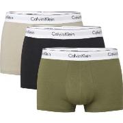 Calvin Klein Kalsonger 3P Modern Cotton Stretch Trunk Svart/Grön bomul...