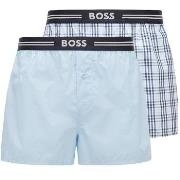 BOSS Kalsonger 2P EW Boxer Shorts Ljusblå/Rutig polyester Medium Herr