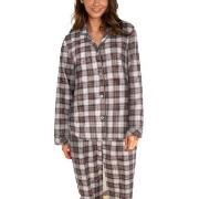 Lady Avenue Cotton Flannel Pyjamas Röd/Grön bomull X-Large Dam