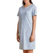 Calida Spring Nights Nightshirt Blå Mönstrad bomull X-Small Dam