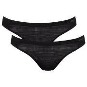 Sloggi Trosor 2P ZERO Motion Mini Brief Svart polyester Medium Dam