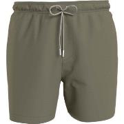 Calvin Klein Badbyxor Medium Drawstring Swim Shorts Grön polyester Lar...