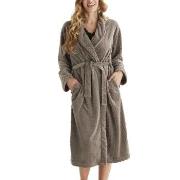 Damella Jaquard Fleece Robe Brun polyester Large Dam