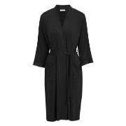 Damella Viscose Plain Lace Robe Svart viskos XX-Large Dam