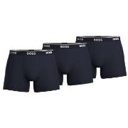 BOSS Kalsonger 3P Cotton Stretch Boxer Brief Long Mörkblå bomull Large...