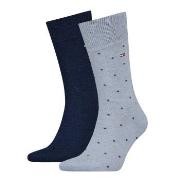 Tommy Hilfiger Strumpor 2P Men Dot Socks Marin/Blå Strl 43/46 Herr