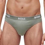 BOSS Kalsonger 3P Solid Cotton Power Brief Blå/Grön bomull Large Herr