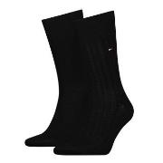 Tommy Hilfiger Strumpor 2P Fil D Ecosse Rib Socks Svart Strl 43/46 Her...