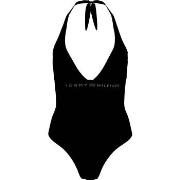 Tommy Hilfiger Halter One Piece Swimsuit Svart Large Dam