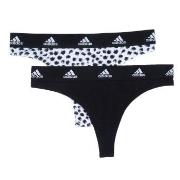 adidas Trosor 2P Underwear Brazilian Thong Svart/Vit bomull Small Dam