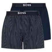 BOSS Kalsonger 2P Patterned Cotton Boxer Shorts EW Vit/Svart bomull La...