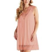 Damella Viscose Plain Sleeveless Nightdress Rosa viskos Medium Dam