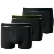 Schiesser Kalsonger 3P 95-5 Boxer Shorts Svart/Grön bomull Medium Herr