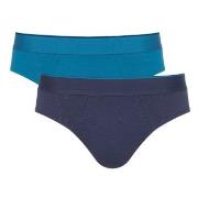 Sloggi Kalsonger 2P Men Ever Airy Brief C2P Marin/Blå bomull X-Large H...