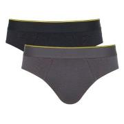 Sloggi Kalsonger 2P Men Ever Airy Brief C2P Grå/Svart bomull X-Large H...