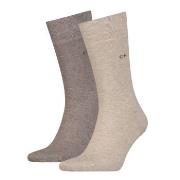 Calvin Klein Strumpor 2P Carter Casual Flat Knit Sock Brun Strl 39/42 ...