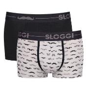 Sloggi Kalsonger 2P Men GO Movember Hipster Svart/Vit bomull X-Large H...