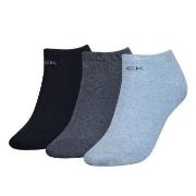 Calvin Klein Strumpor 3P Chloe Cotton CK Logo Liner Socks Blå/Grå One ...