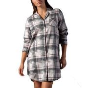 Trofe Flannel Nightdress Rutig bomull X-Large Dam