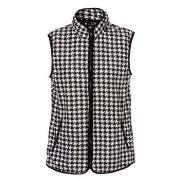 Trofe Houndstooth Vest Svart polyester Medium Dam