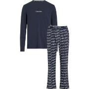 Calvin Klein Modern Structure Sleep Pant Set Marin mönstrad X-Large Da...