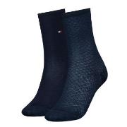 Tommy Hilfiger Strumpor 2P Women Diamond Structure Socks Marin Strl 35...