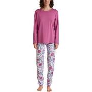 Calida African Dreams Pyjamas Rosa blommig bomull X-Small Dam