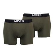 Levis Kalsonger 2P Men Solid Basic Boxer Brief Khaki bomull Large Herr