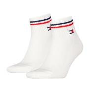 Tommy Men Uni TJ Iconic Quarter Socks Strumpor 2P Vit Strl 35/38