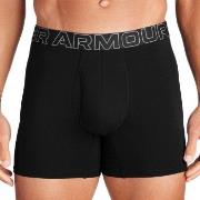 Under Armour 3P Perfect Cotton 6in Boxer Svart 3XL Herr