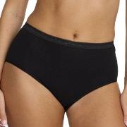 Damella Trosor Classic Cotton Midi Brief Svart bomull Medium Dam