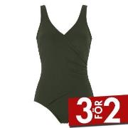 Damella Julia Chlorine Resistant Swimsuit Mörkgrön polyamid 42 Dam