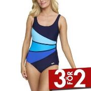 Damella Laura Chlorine Resistant Swimsuit Marin/Blå 42 Dam