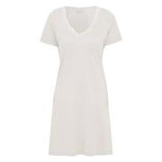 Damella Silk Nightdress SS Elfenben silke Small Dam