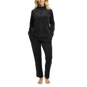 Damella Velour Plain Suit Svart XX-Large Dam