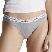 Calvin Klein Trosor Modern Logo Thong Grå bomull Medium Dam