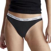 Calvin Klein Trosor 3P Modern Logo Thongs Svart bomull Medium Dam