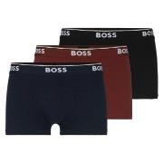 BOSS Kalsonger 3P Power Trunks Svart/Röd bomull Large Herr