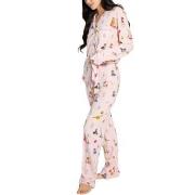 PJ Salvage Playful Prints Long Pyjamas Rosa Mönstrad Large Dam