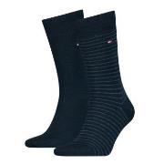 Tommy Hilfiger Strumpor 2P Men Sock Stripe Svart/Blå Strl 43/46 Herr
