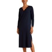 Calida Elegant Dreams Long Nightdress Mörkblå modal XX-Small Dam