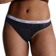 Calvin Klein Trosor Lace Thong Svart polyamid Medium Dam