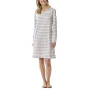 Schiesser Women Longsleeve Nightdress Vit/Grå bomull 44 Dam