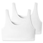 Schiesser BH 2P 95-5 Organic Cotton Bustier Top Vit bomull 46 Dam