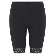 Decoy Mid-length Capri Leggings With Lace Svart ekologisk bomull X-Lar...